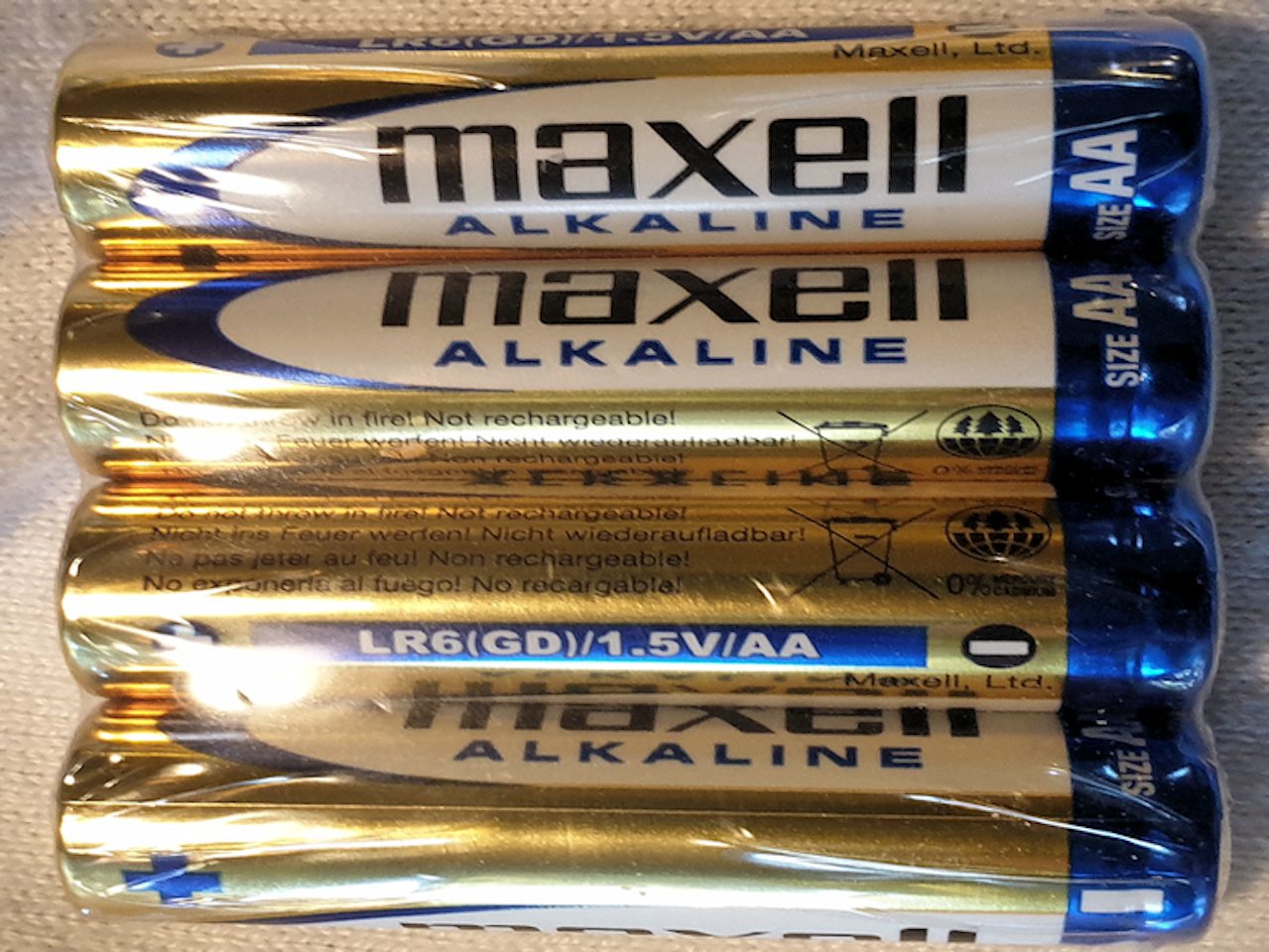 AA Batterier 1,5V Maxell 4-Pack