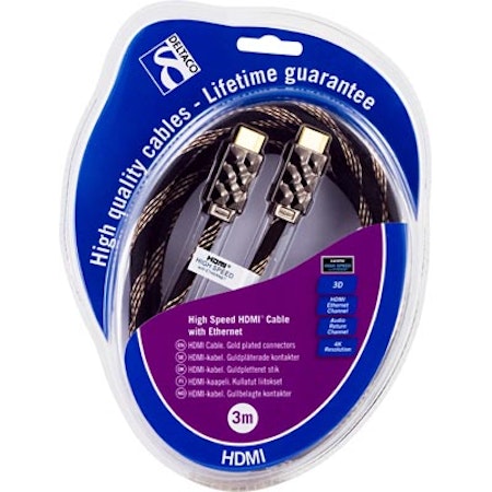 HDMI 1,4 High Speed Deltaco 3M