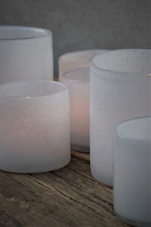 Ljuslykta Lumiere white frost 12x12