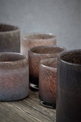 Ljuslykta Lumiere coffee 8,5x8 cm
