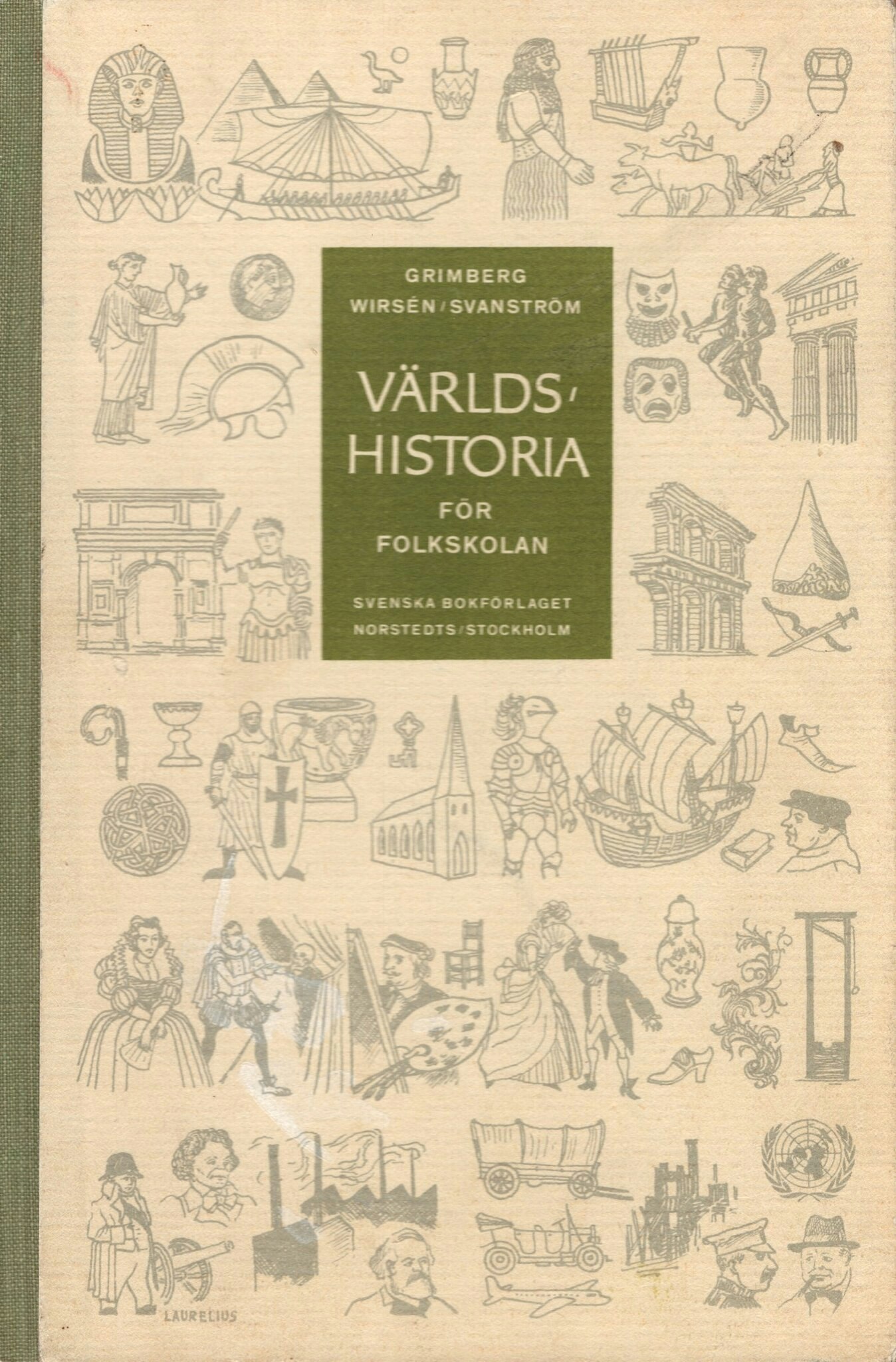 Världshistoria för folkskolan av Grimberg, Wirsén och Svanström