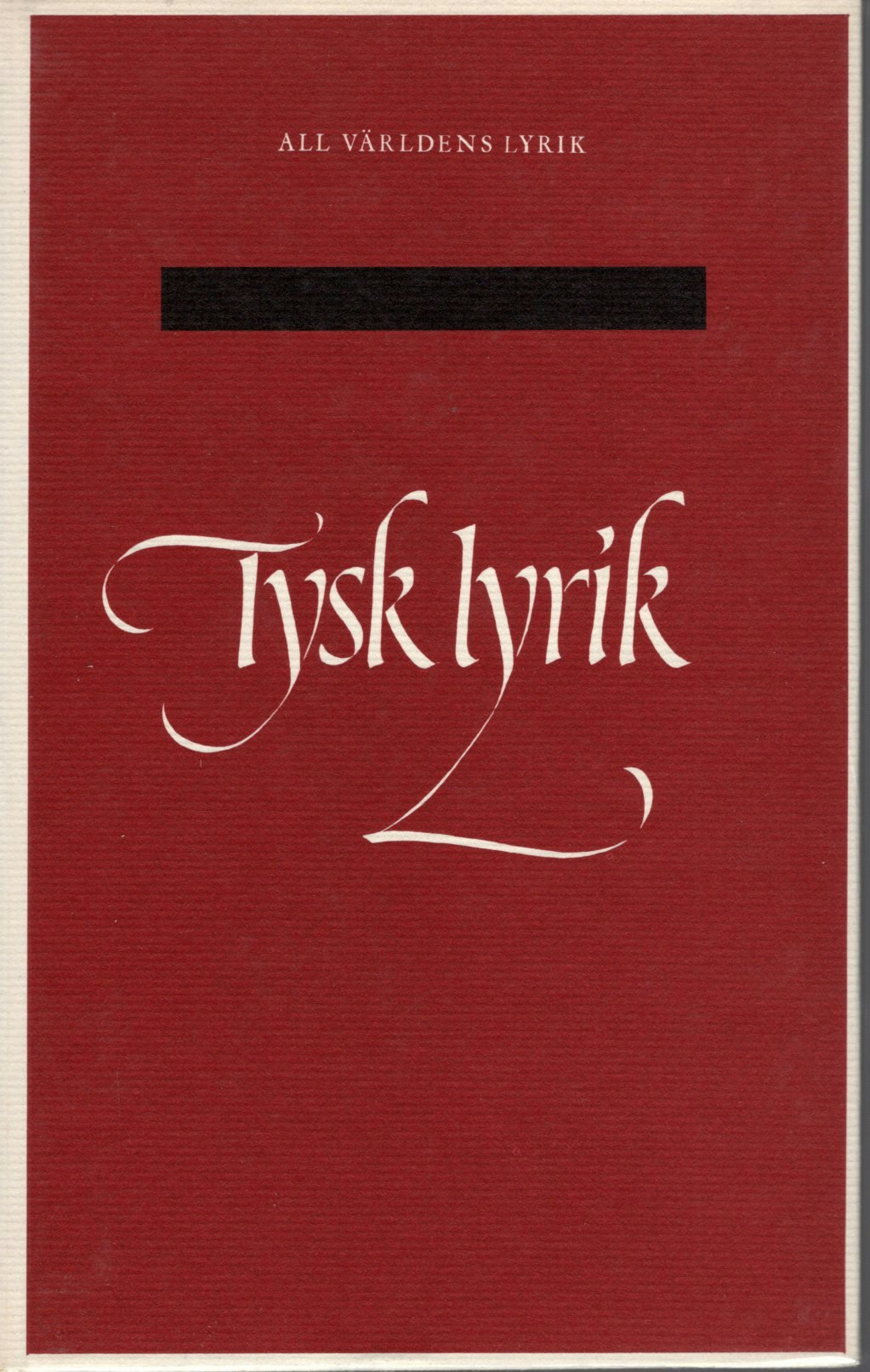 Tysk lyrik i urval av Sven Lindner