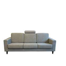 MIO - Grå 3-sits soffa inkl. nackstöd