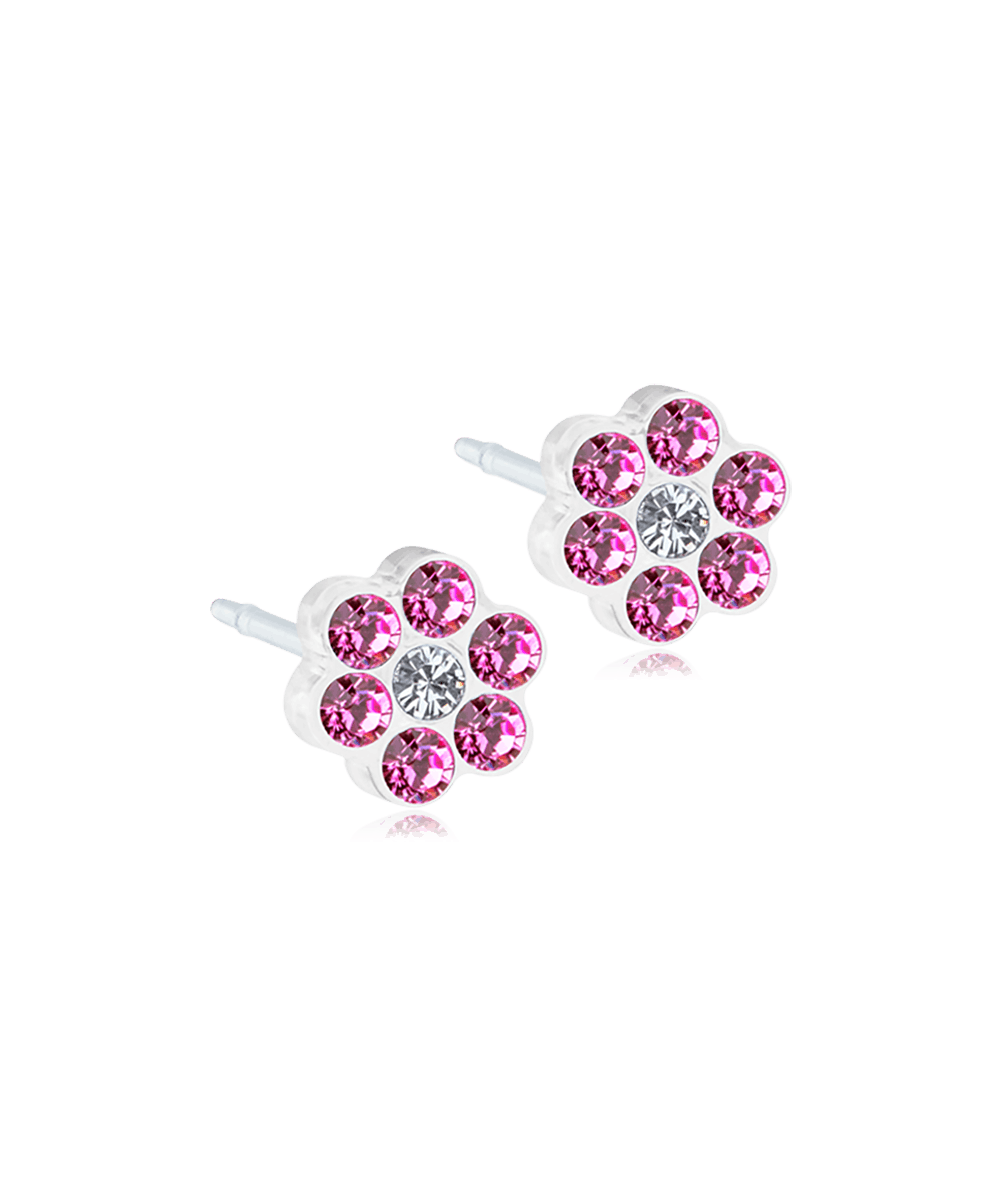 Blomdahl Daisy 5 mm, Rose/Crystal
