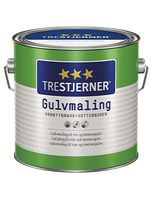 TRESTJERNER GOLVFÄRG HALVBLANK VIT 3L