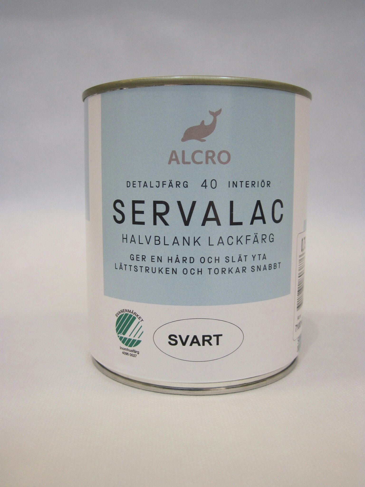 Servalac Halvblank Lackfärg Svart 0,75L