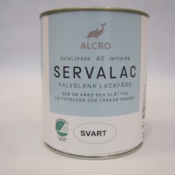 Servalac Halvblank Lackfärg Svart 0,75L