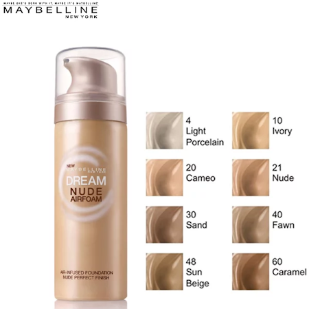 Maybelline Dream Nude Airfoam Foundation - 040 Fawn