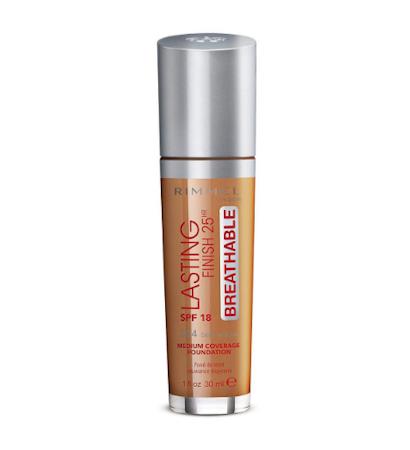 Rimmel Lasting Finish 25h Breathable Medium Coverage Foundation  504 Deep Mocha