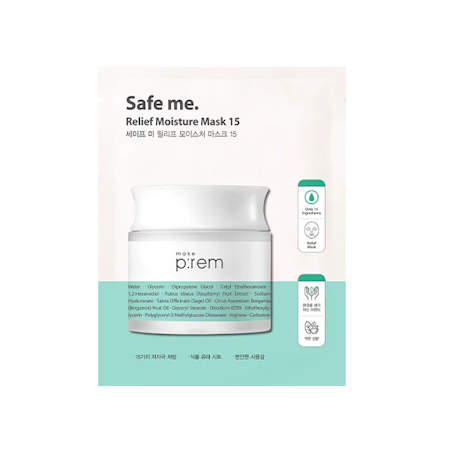 MAKE P:REM SAFE ME. RELIEF MOISTURE MASK SET OF 10 - Ansiktsvårdsset