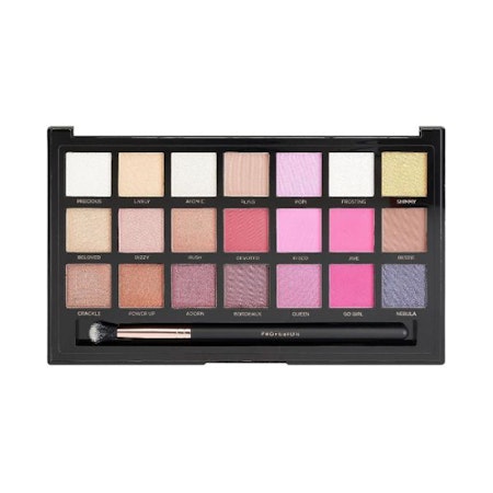 Profusion Cosmetics 21 Shade Eyeshadow Palette Collection & Brush, Pro Pigments