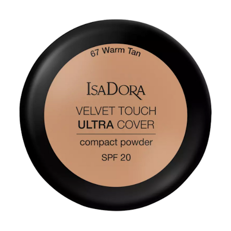IsaDora Velvet Touch Ultra Cover Compact Powder SPF20 - 67 Warm Tan