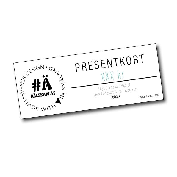 Gör någon glad med ett presentkort!