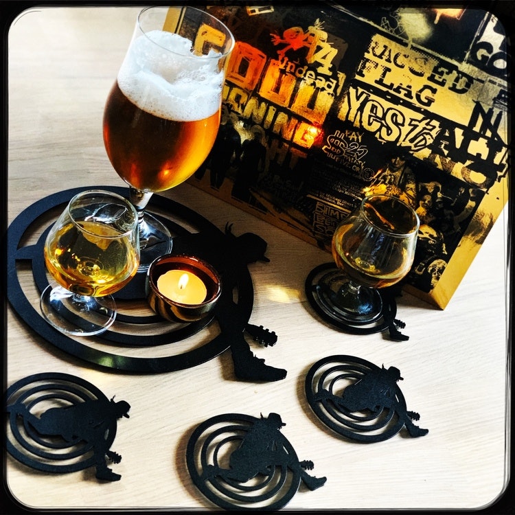 Coasters 4-pack á la Dregen