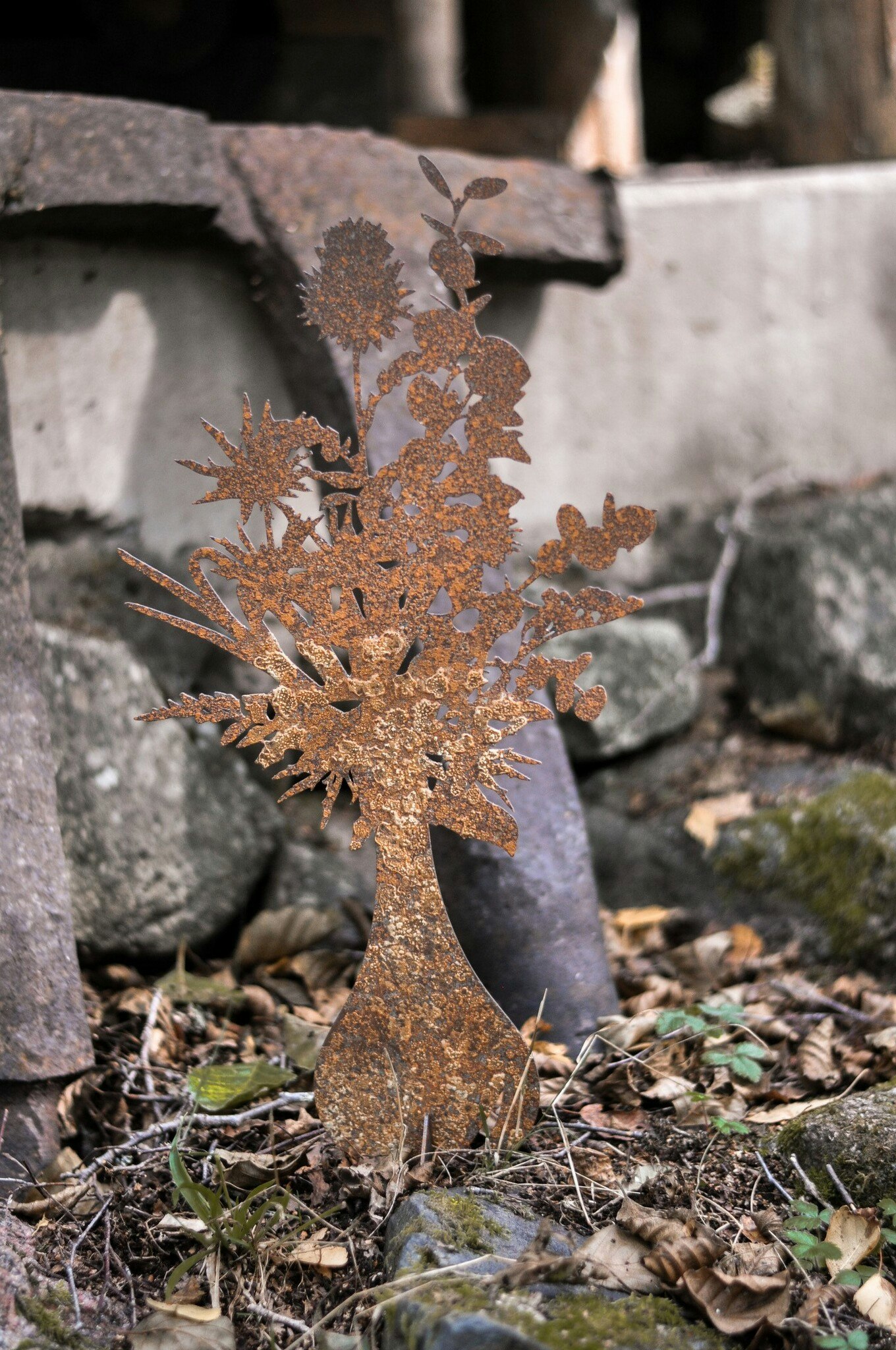 Blombukett - SPIRA i Corten