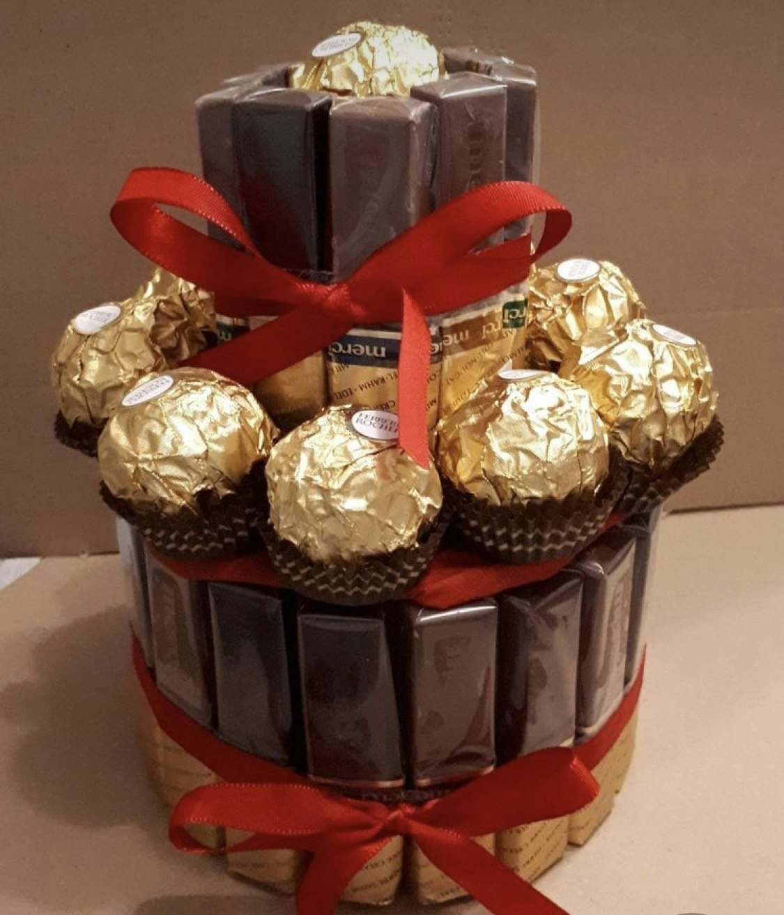 Merci & Ferrero Rocher tårta