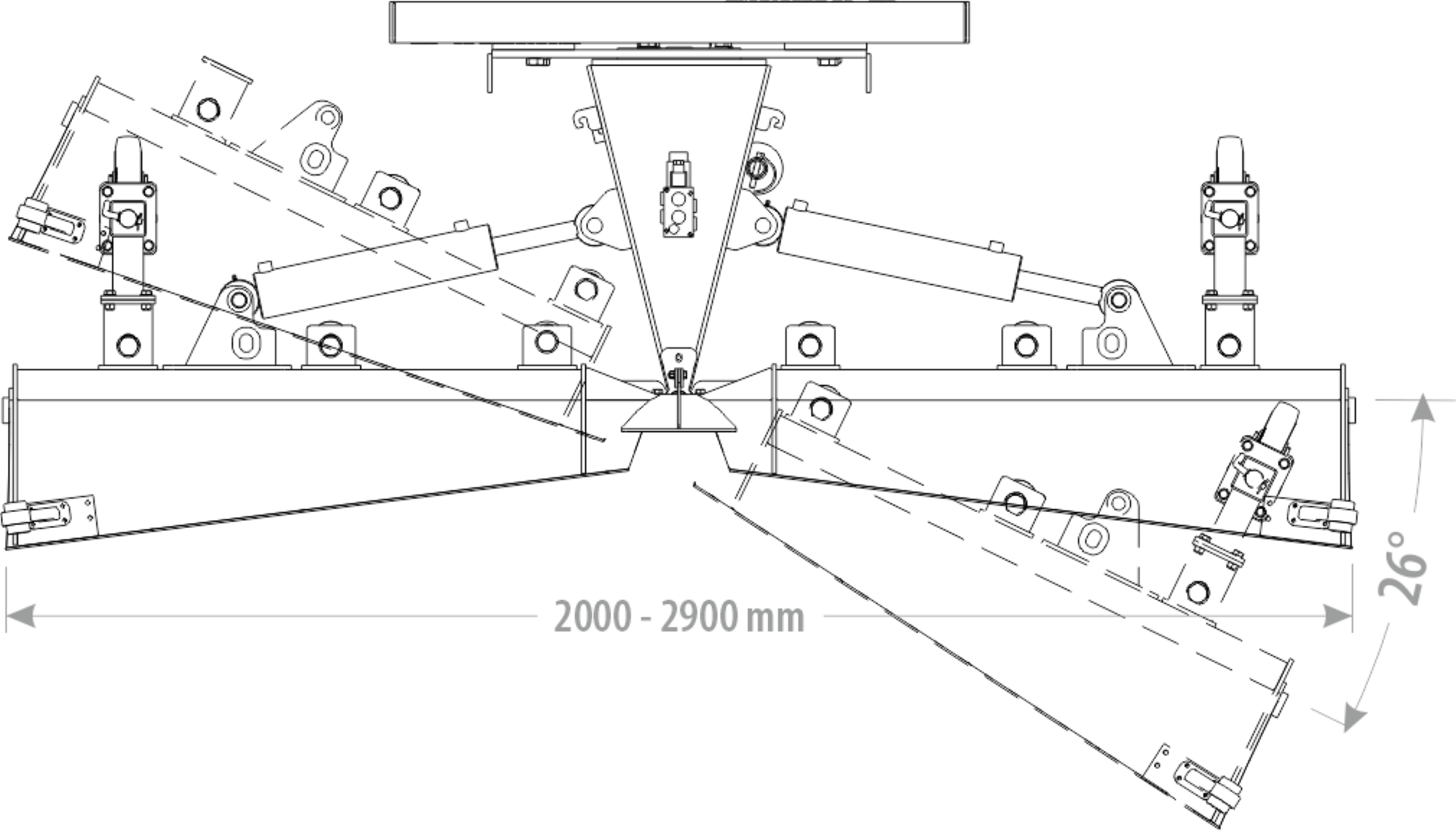 Vikplog 200 cm FK Machinery SMS/Trima fäste inkl släpskor.