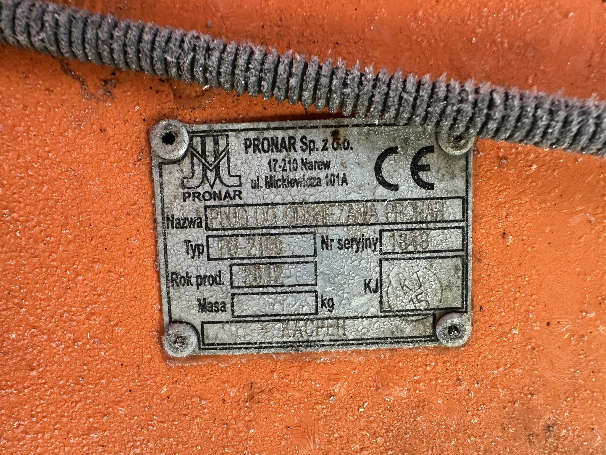 Vikplog Pronar PU-2100 Volvo L30 mfl