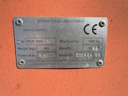 Självlastande dumper lastkap 1600kg Bernards Mashinery RCD1600