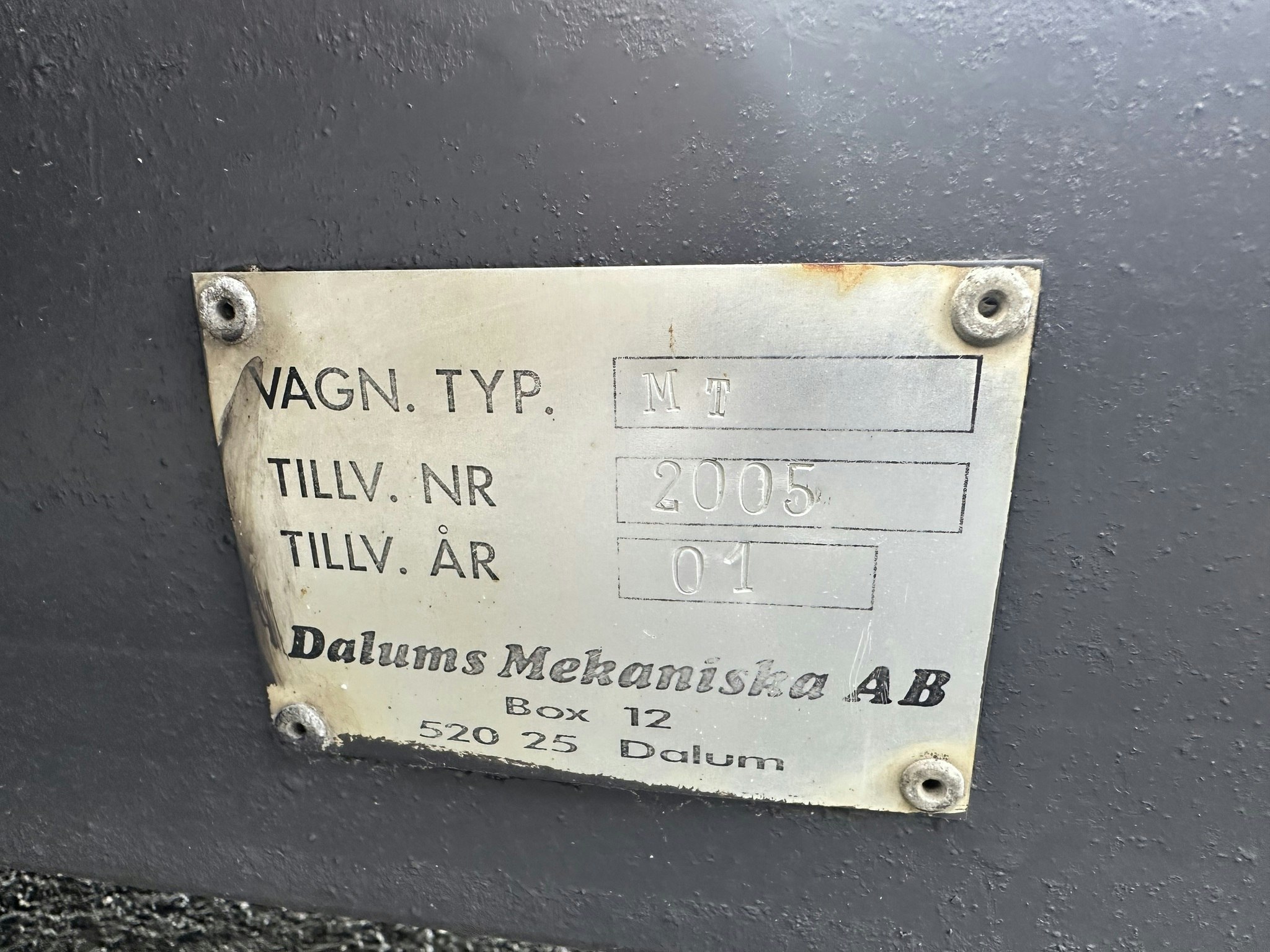 Maskintransport med tipp / 4,5ton