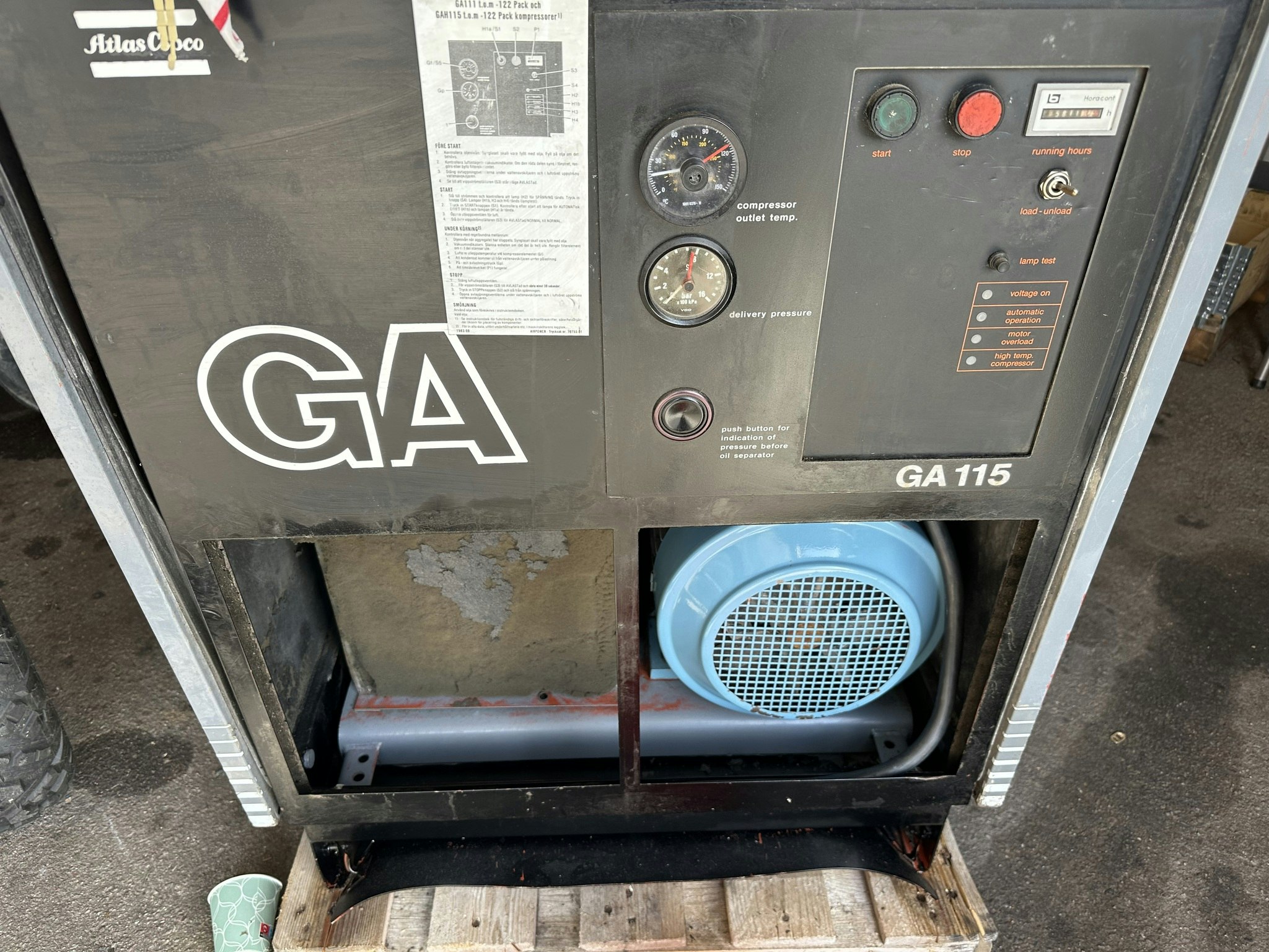 Skruvkompressor Atlas Copco GA115