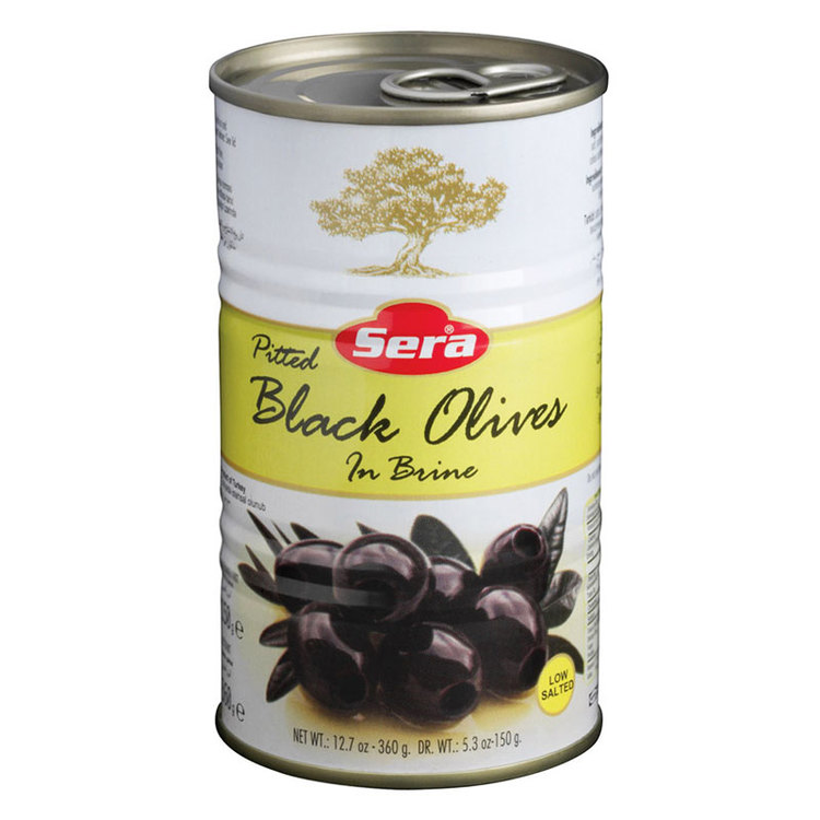 Mustia oliiveja ilman siemeniä - kevyesti suolattu 360