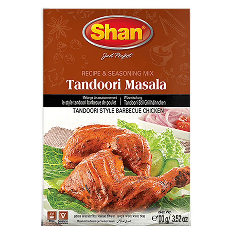 Tandoori Masala on grillatun kanan maustesekoitus. Shan Tandoori Masala Mausteseoksen avulla voit luoda uudelleen perinteisen grillikokemuksen kotona.