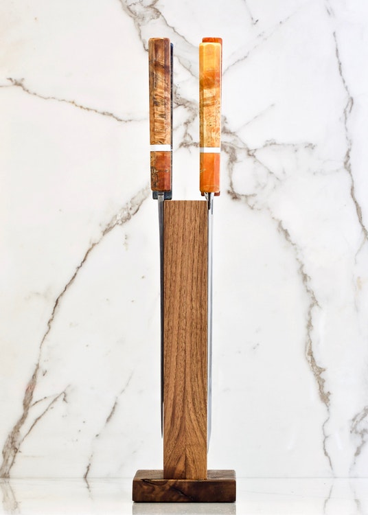 Walnut Knife Block