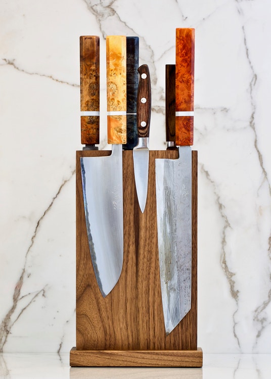 Walnut Knife Block