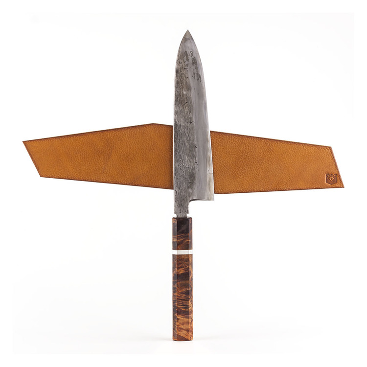 Brown Geometric Knife Holder
