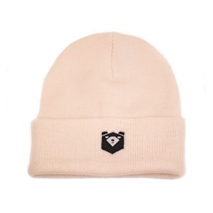 Ribbed beanie pale pink