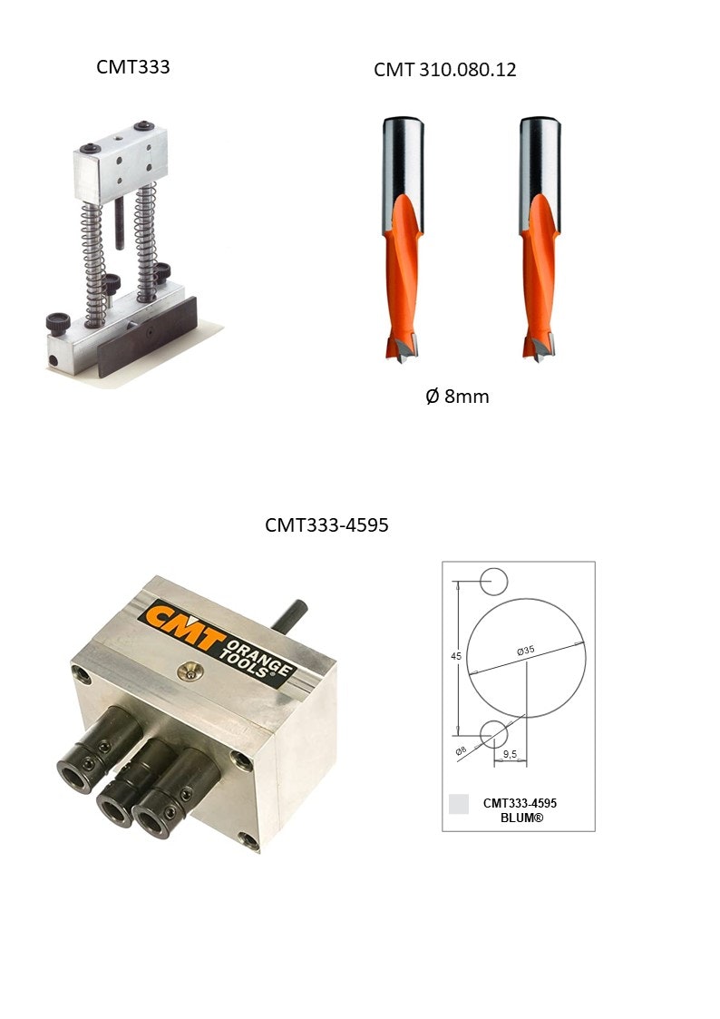 Universal Hinges Boring System -BLUM 45/9,5