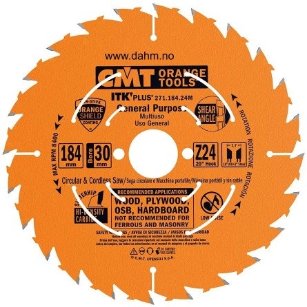 D184  1,7/1,1  Ø30 Z24  20° 10° ATB + 8° SHEAR   Tynn-Kløv/Kapp.