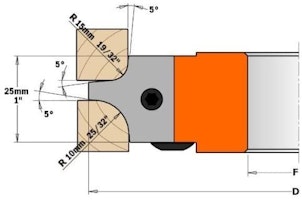 Kutter for avrunding R5/10