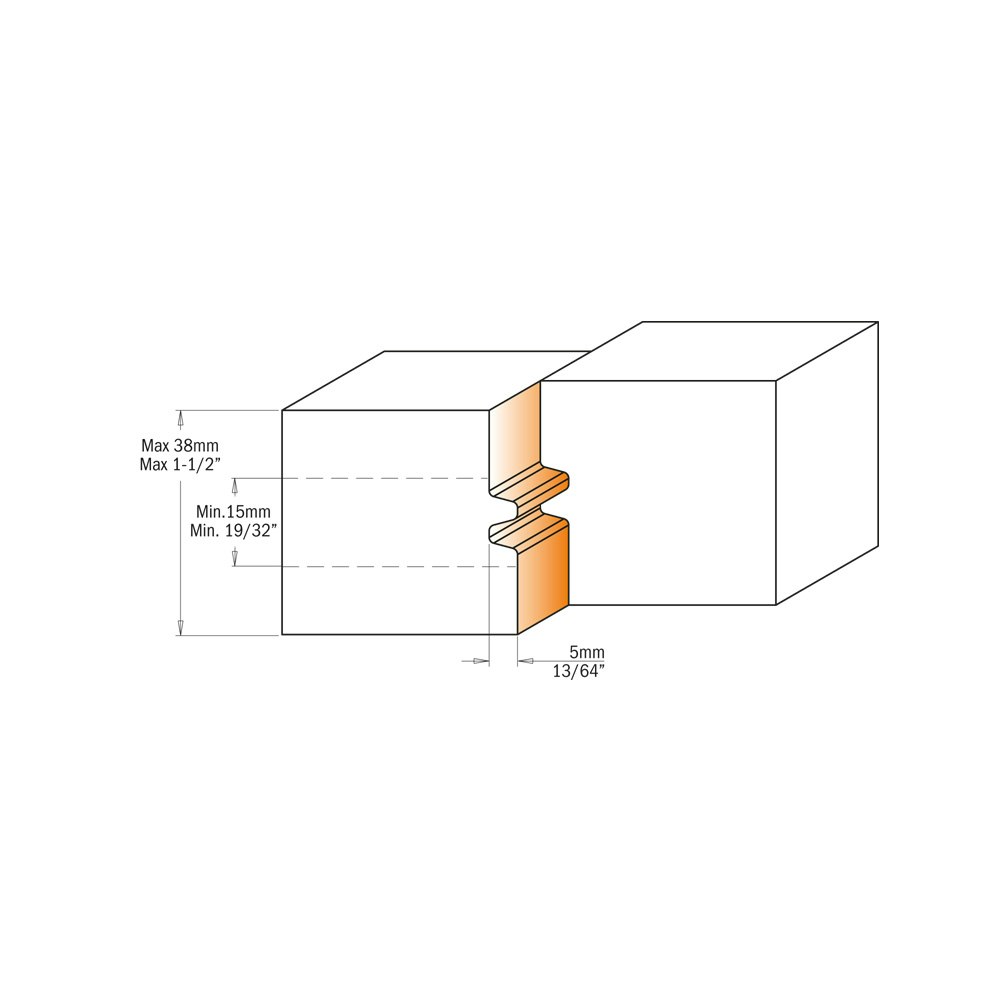 Limfugefres 100 x 40 x 30 mm