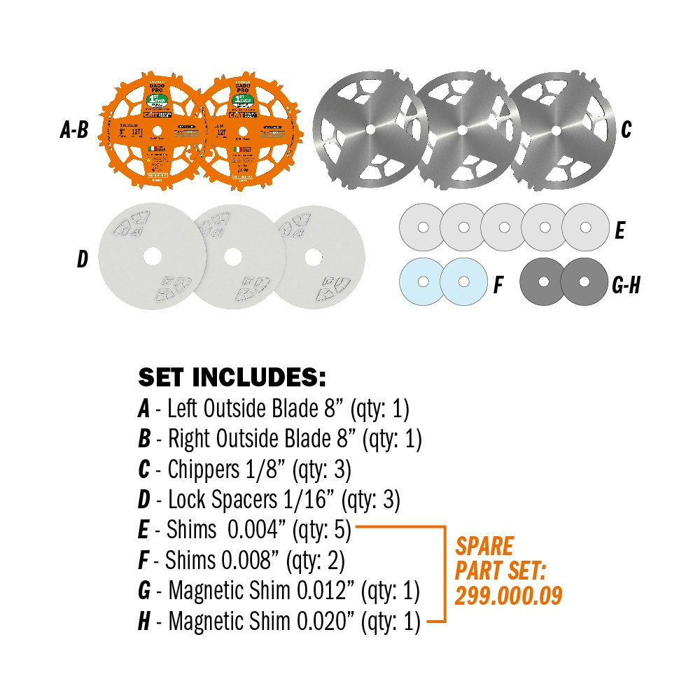 Dado notsagblad 8″ D=203×15,87 6,35-20 mm Z=12