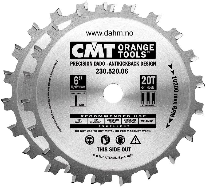 PRECISION DADO SAW BLADE 6"   D152-3,2 Ø15,87 Z20