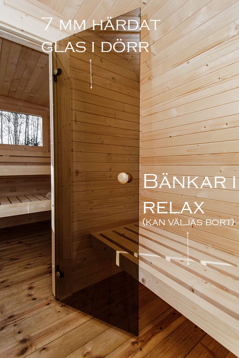 GLÖD Bastutunna 3m MED RELAX