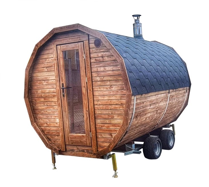 Bastuvagn Eld 3m relax - En avkopplande bastuupplevelse med vedeldad bastuvagn i naturskön miljö