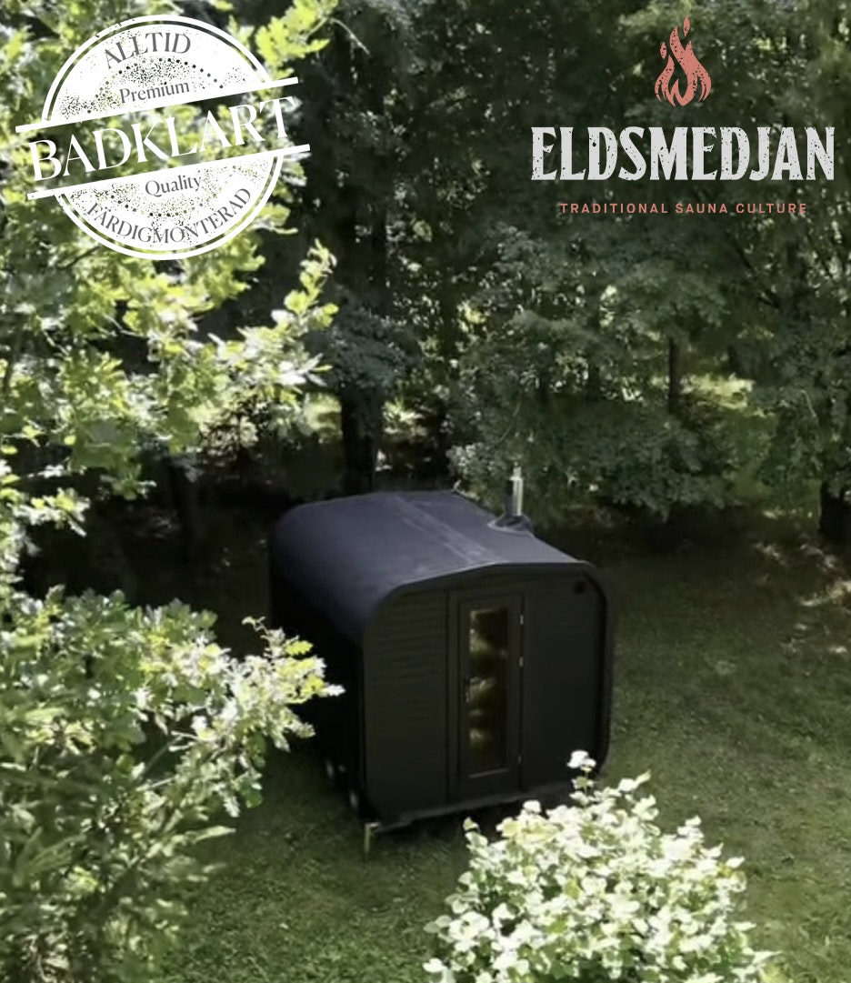 Bastuvagn Glöd 3m relax - en modern och stilren bastu med avkopplande design för optimal njutning