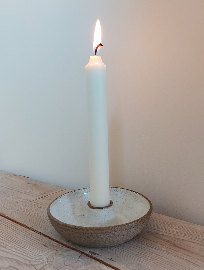 Ljusstake, drejad - Frida Nilsson Keramik ~ handgjord keramik från Höganäs