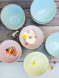 Dessertskål Pastell, drejad