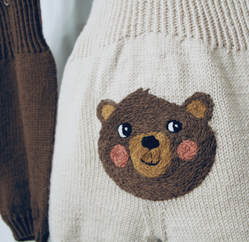 Furry Faces (Bjørnen) Broderikit inkl oppskrift på rumper