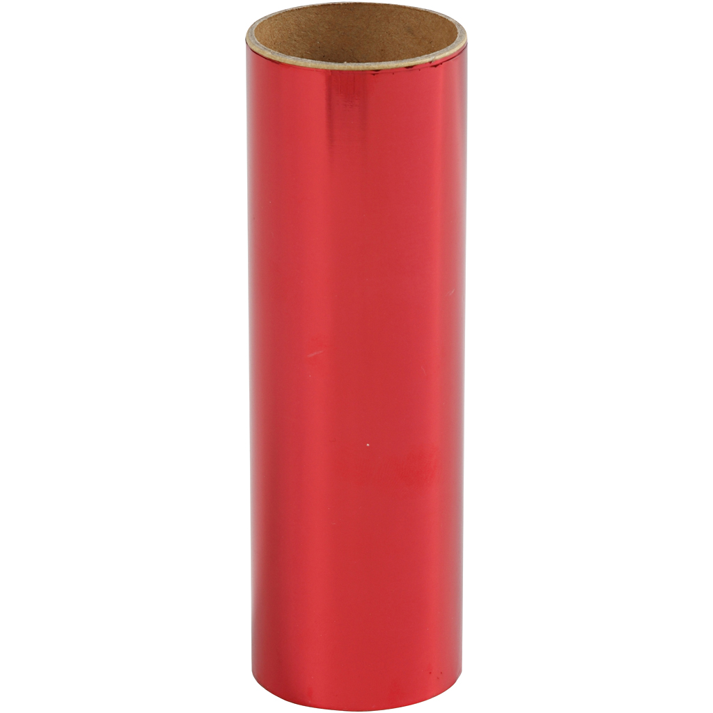 Dekorationsfolie, B: 15,5 cm, tjocklek 0,02 mm, röd, 50 cm/ 1 rl.