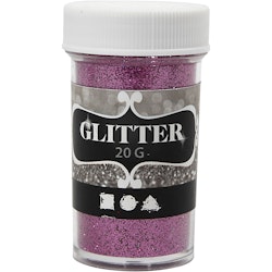 Glitter, rosa, 20 g/ 1 burk