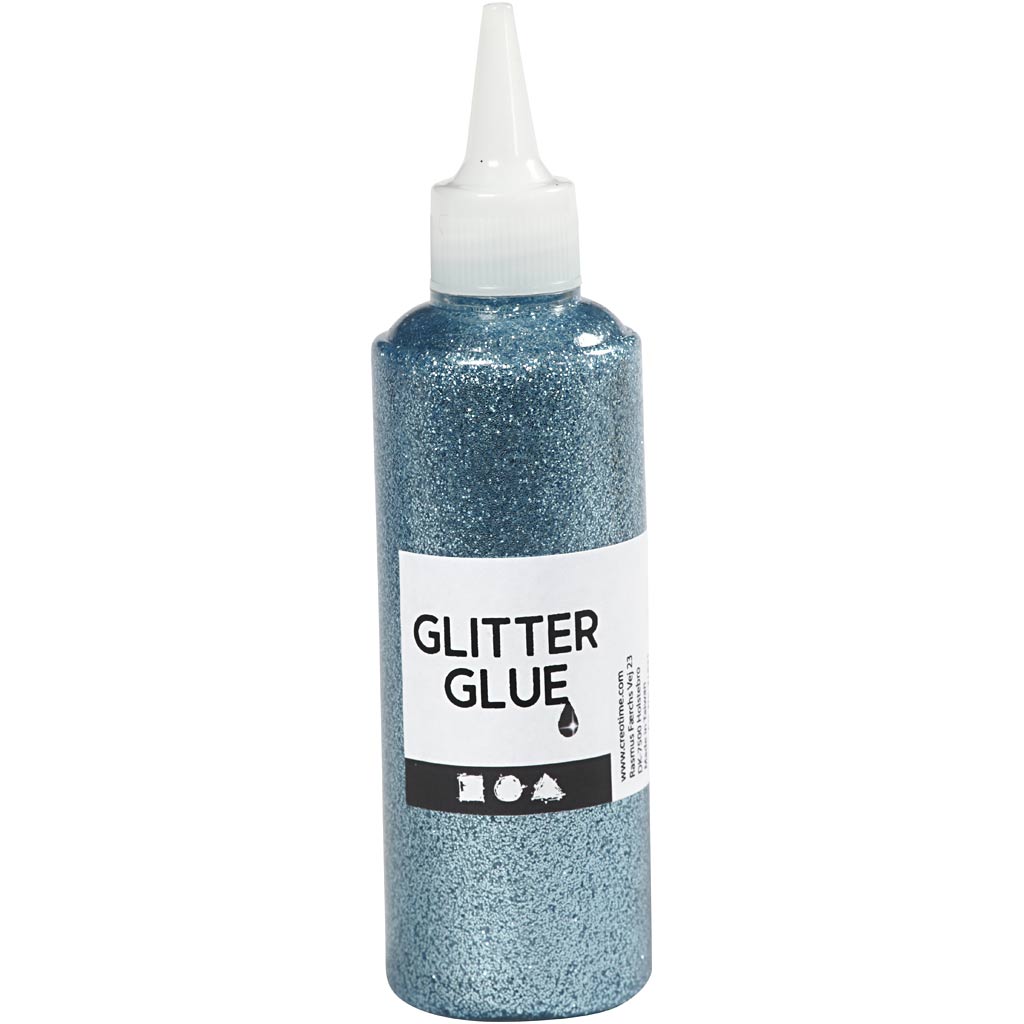 Glitterlim, ljusblå, 118 ml/ 1 flaska