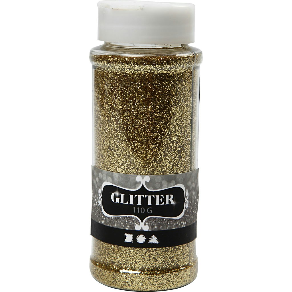 Glitter, guld, 110 g/ 1 burk