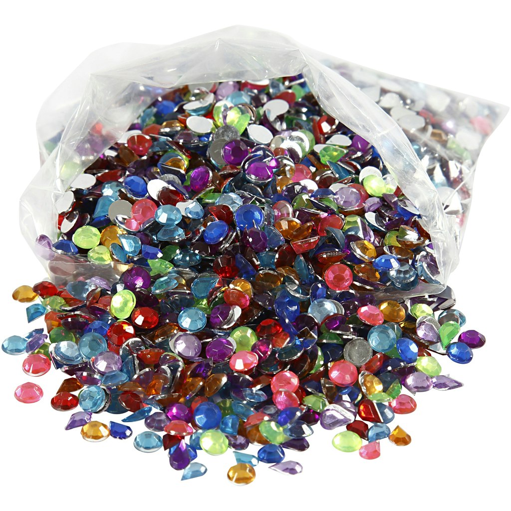 Rhinestones, stl. 5 mm, 3000 st./ 1 förp.