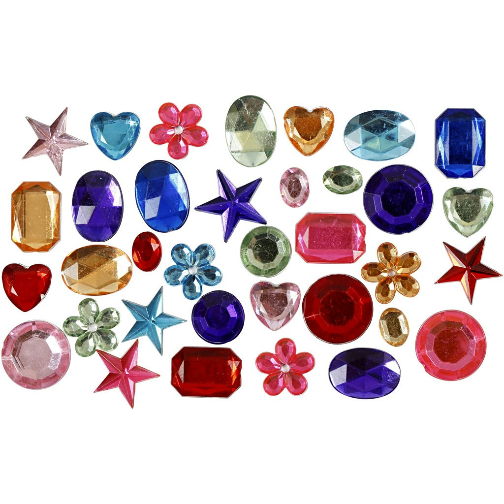 Rhinestones, stl. 10-15 mm, 15 g/ 1 förp.