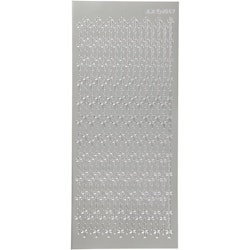 Stickers, kors, 10x23 cm, silver, 1 ark